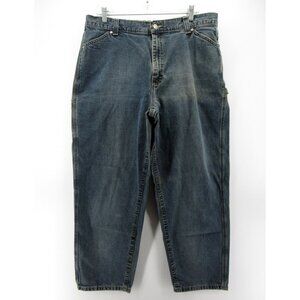 VINTAGE Lee Riveted Jeans 18 Plus Carpenter Mom Denim Baggy 90s Pants